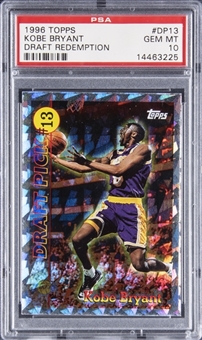 1996-97 Topps Draft Redemption #DP13 Kobe Bryant Rookie Card – PSA GEM MT 10